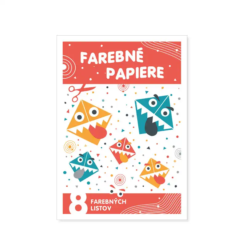 Farebné papiere sada 8ks